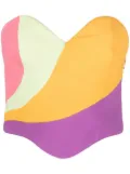 Moschino colour-block bustier top - Orange