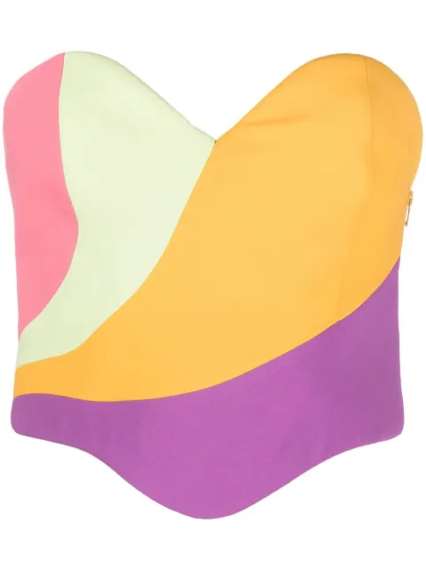 Moschino colour-block bustier top 