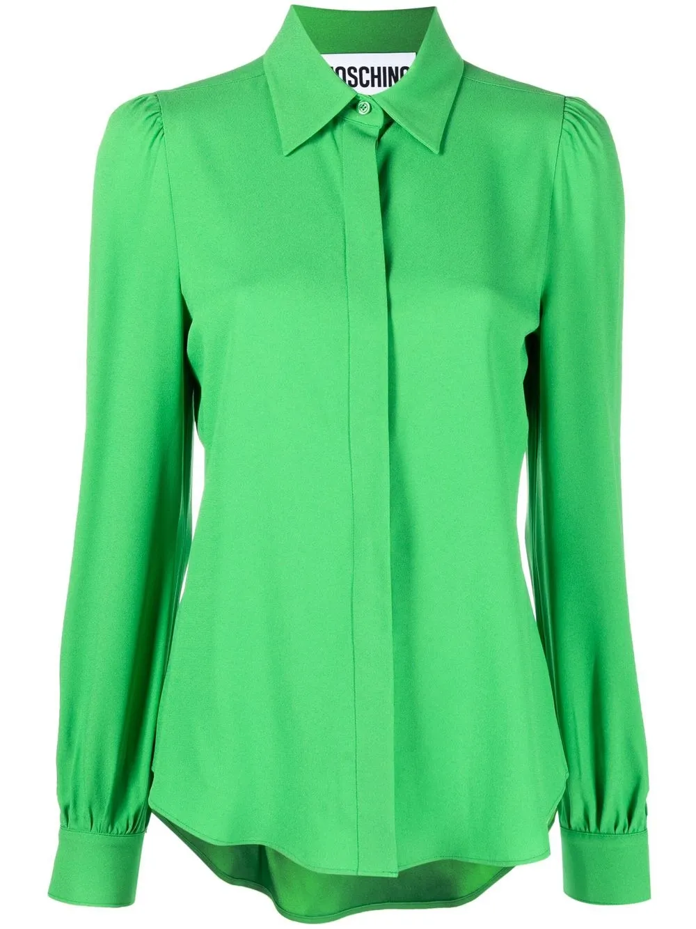 

Moschino camisa de seda con botones - Verde