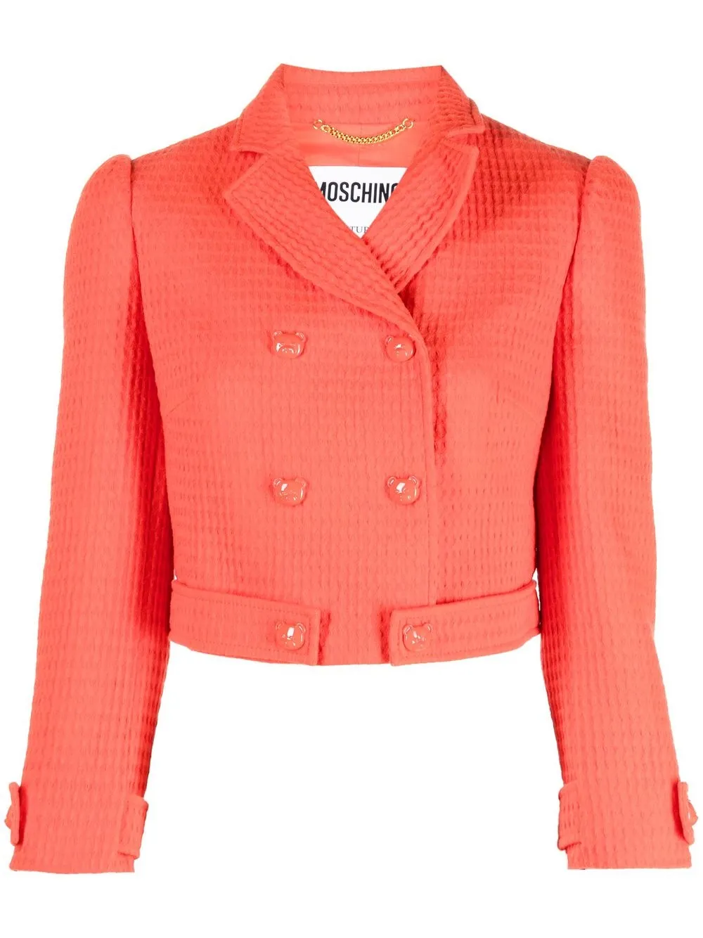 

Moschino double-breasted cropped blazer - Red