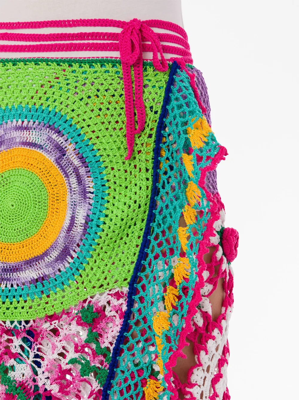 Moschino crochetknit wrapskirt Farfetch