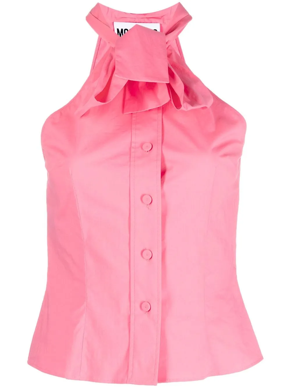 

Moschino camiseta con moño en el cuello - Rosado