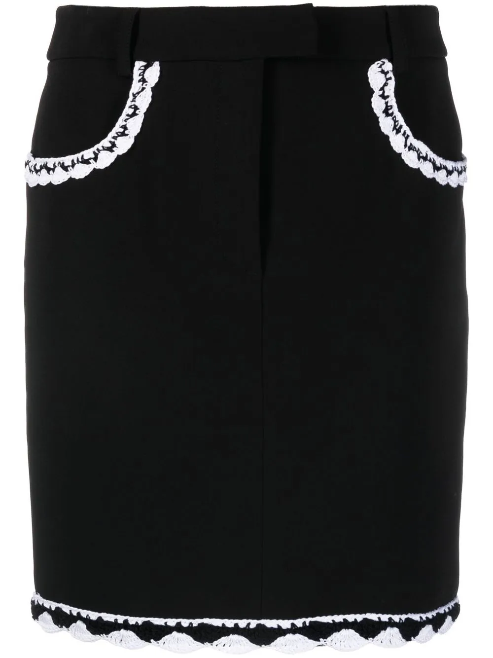 

Moschino crochet-trim mini skirt - Black