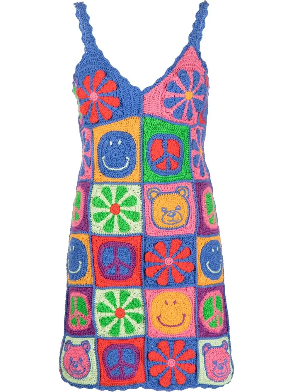 

Moschino vestido tejido de crochet - Azul