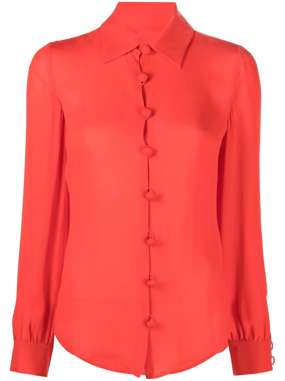 

Moschino blusa de seda manga larga - Rojo