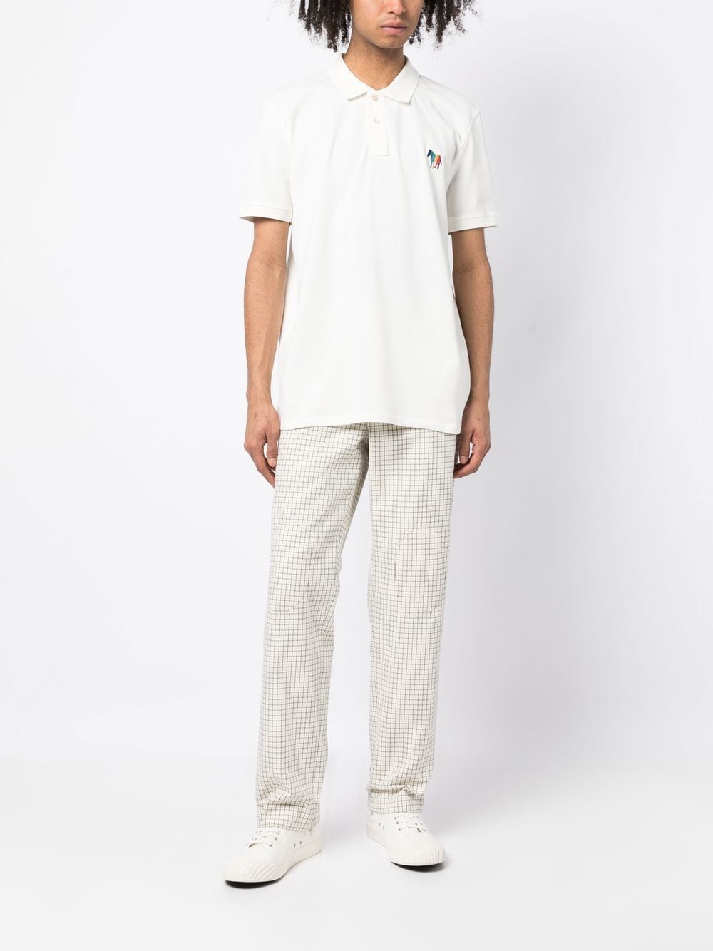 PS Paul Smith Poloshirt met patch - Wit