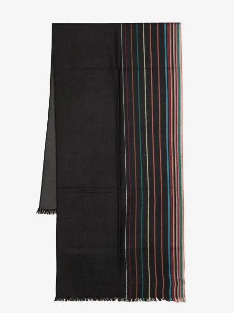 Paul Smith wool-silk signature stripe scarf