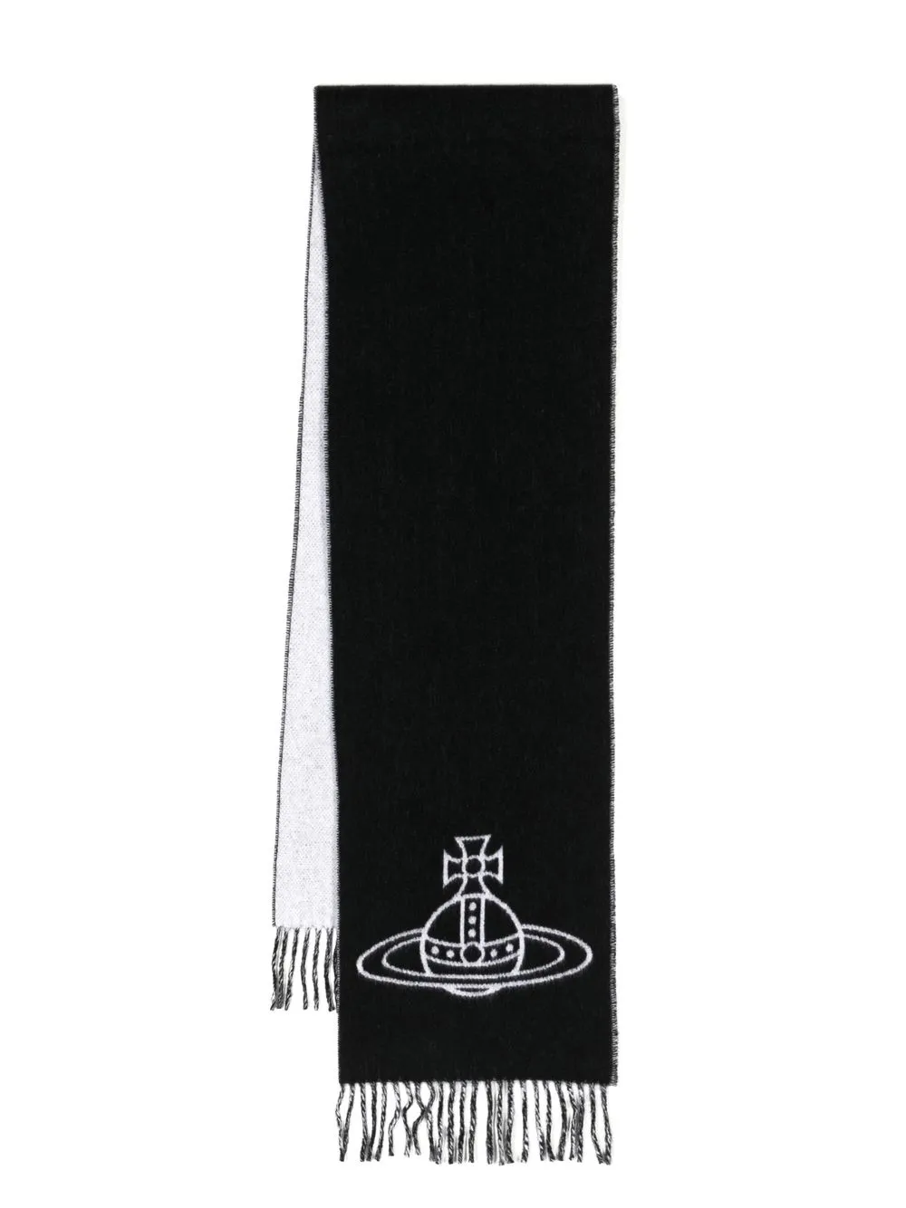 

Vivienne Westwood intarsia-knit logo scarf - Black