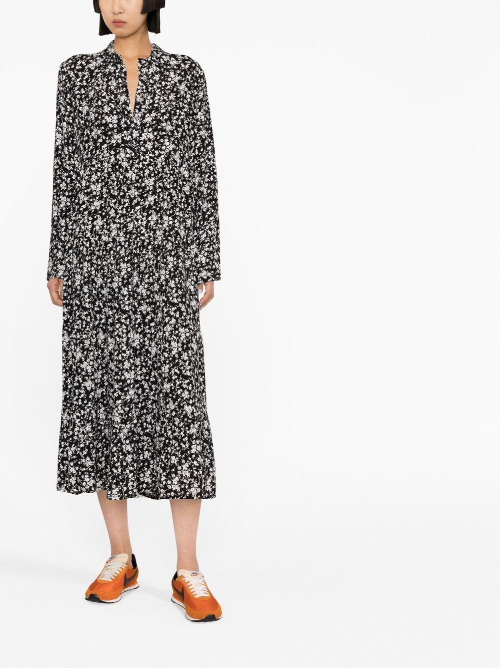 Image 2 of GANNI floral-print midi dress