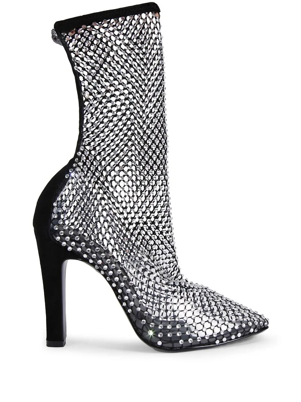 Shop Kurt Geiger 90mm Shoreditch Mesh Boots In Silver