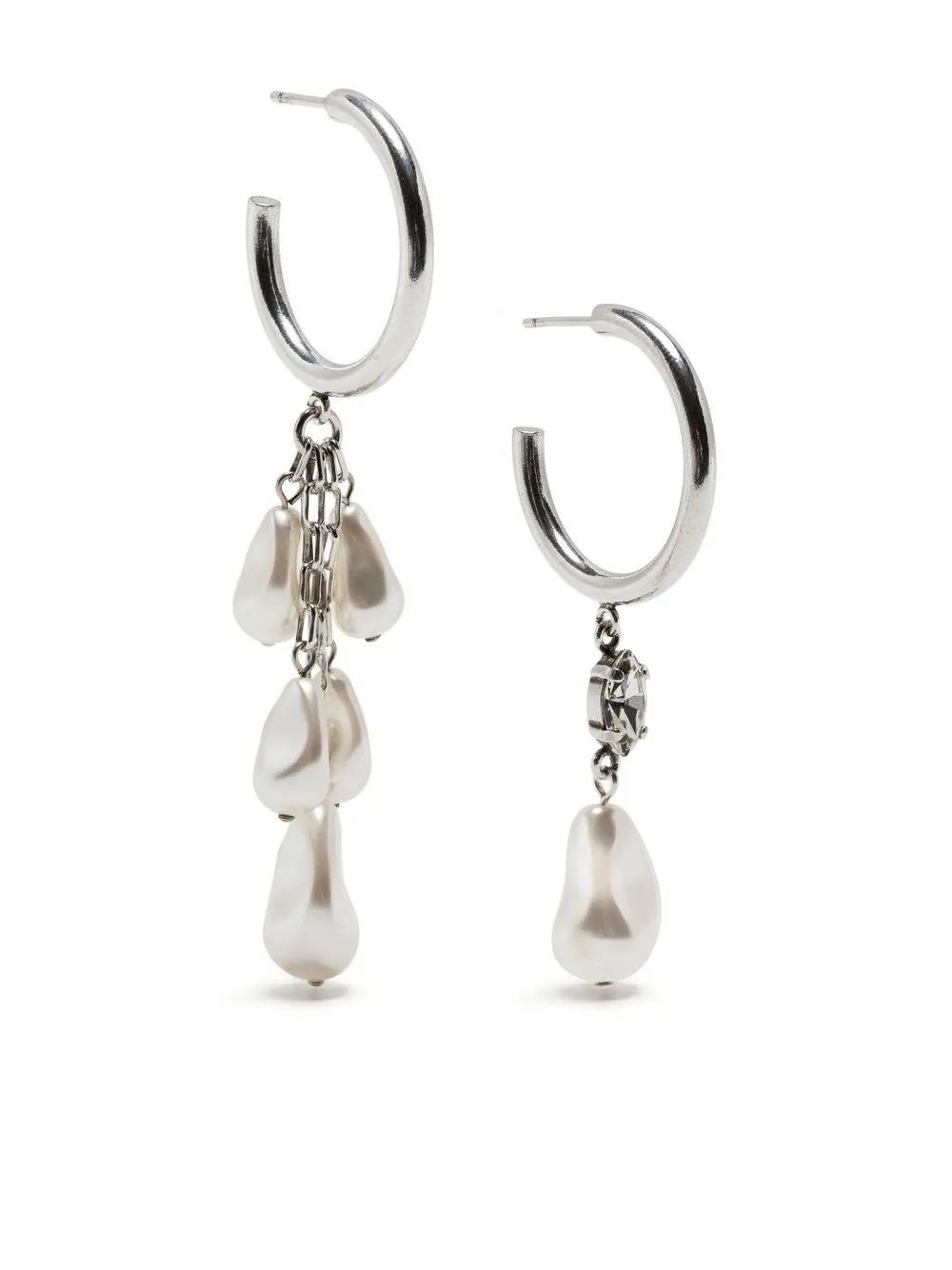 

Isabel Marant faux pearl-detail drop earrings - Silver