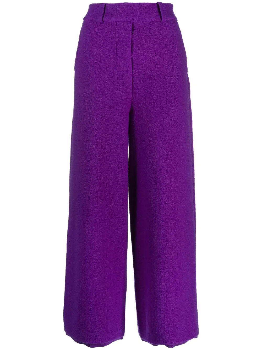 

Christian Wijnants knitted cropped wide-leg trousers - Purple