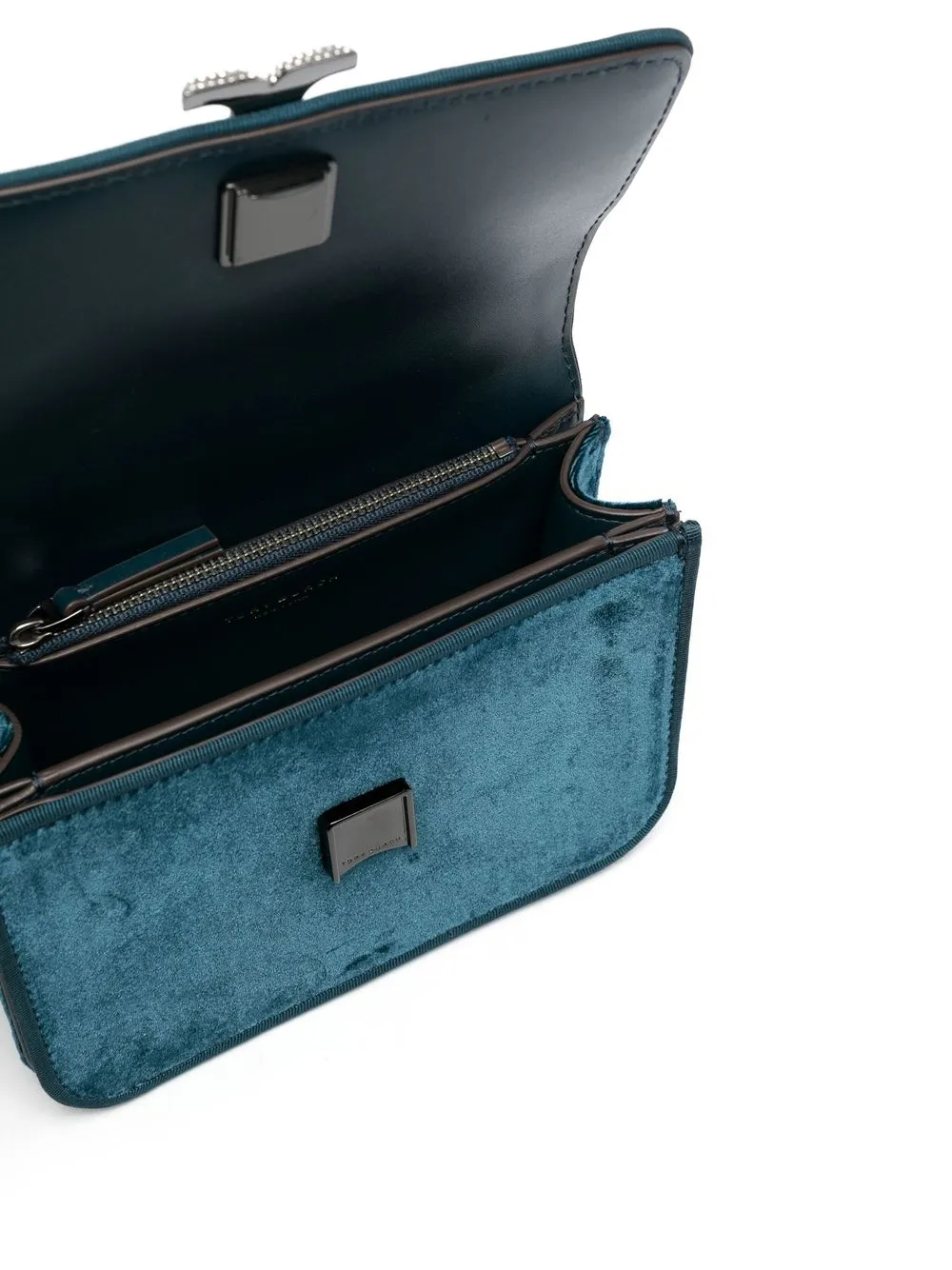 Tory Burch Women's Small Eleanor Convertible Velvet Shoulder Bag In Blu