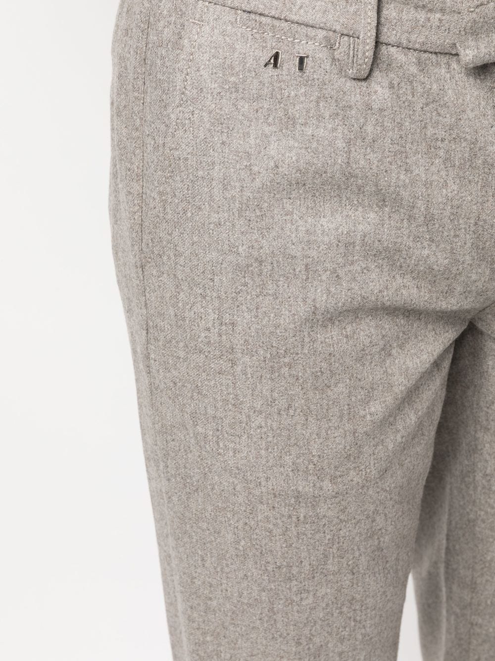 Shop Sartoria Tramarossa Flannel Straight-leg Trousers In Neutrals