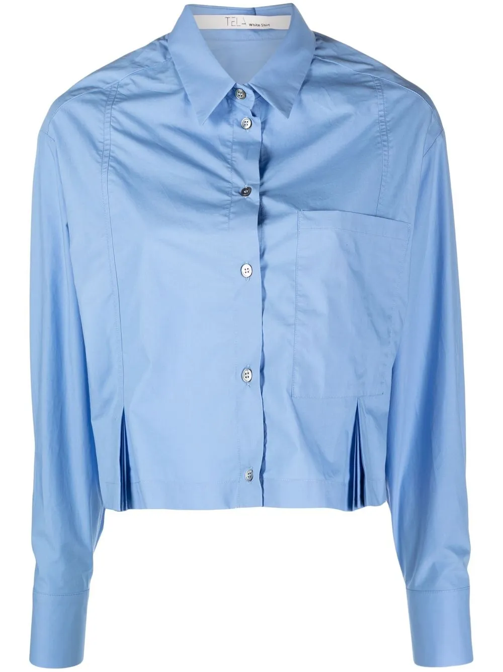 

Tela pleat-detail long-sleeve shirt - Blue