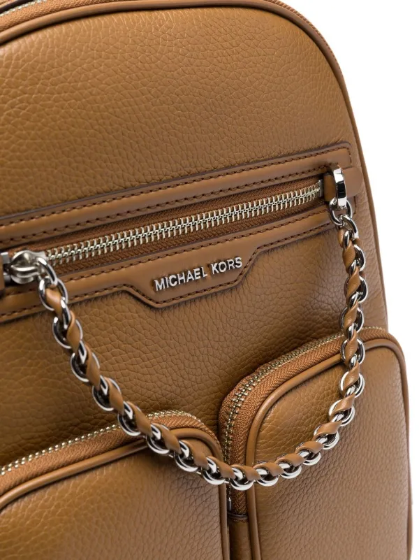 Michael Michael Kors logo-plaque Leather Backpack - Farfetch
