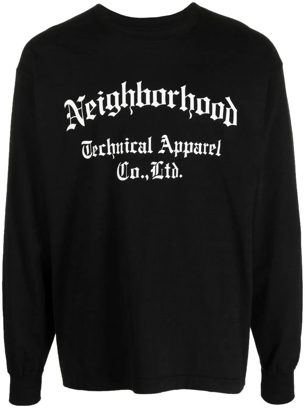 

Neighborhood logo-print crew-neck T-shirt - Black