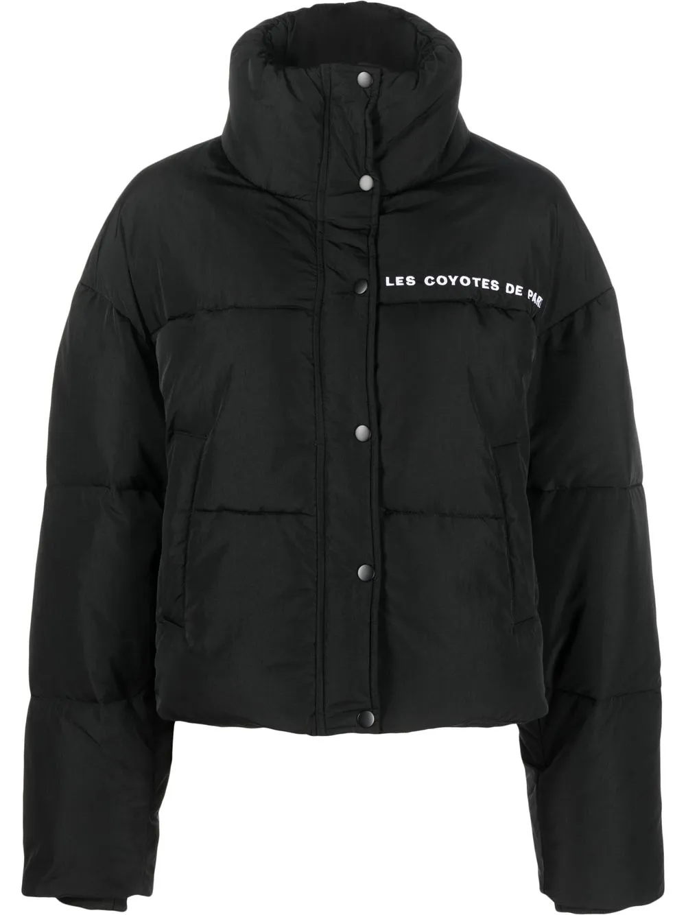 

Les Coyotes De Paris Claire logo-embroidered puffer jacket - Black