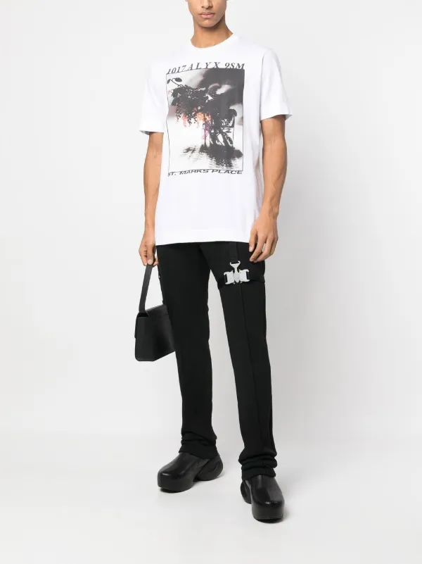 ★人気★【1017 ALYX 9SM】★PRINT SHORT SLEEVE T SHIRT★ 1017 ALYX 9SM graphic-print short-sleeved T-shirt | White