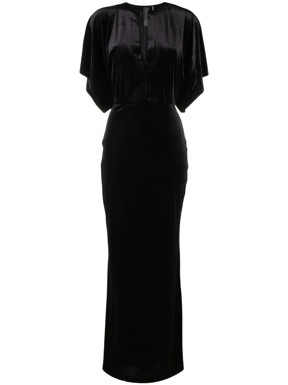 

Norma Kamali short-sleeve velvet dress - Black