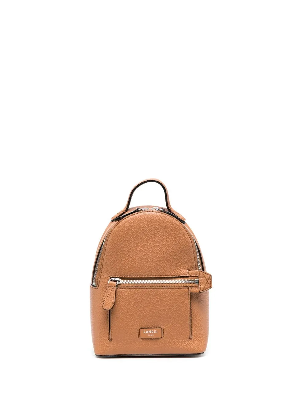 

Lancel logo-patch zip-up backpack - Brown