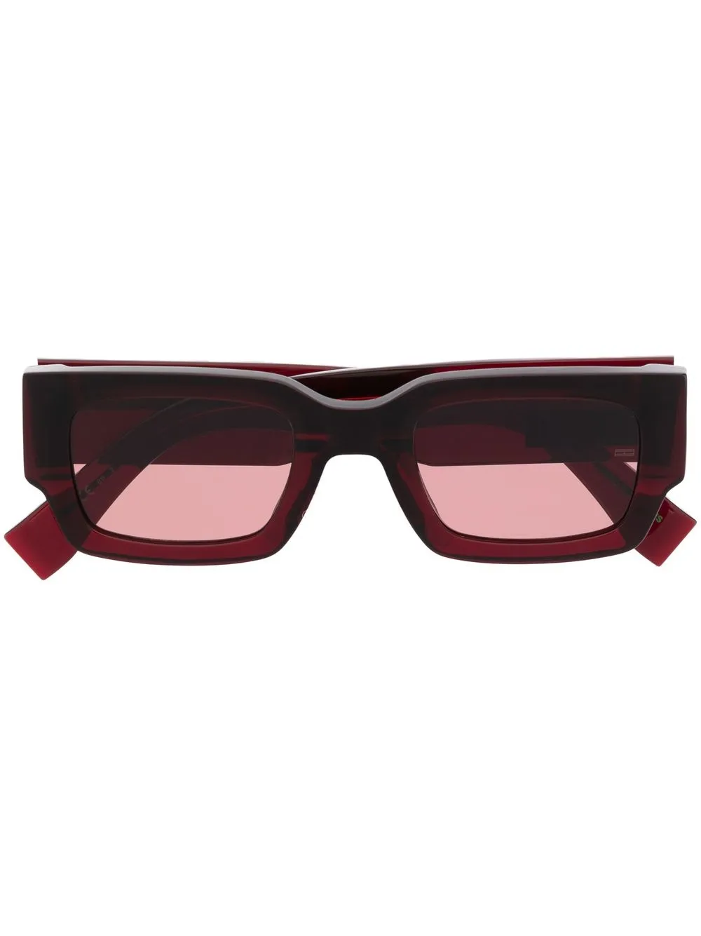 

Tommy Jeans lentes de sol con armazón rectangular y logo estampado - Rojo