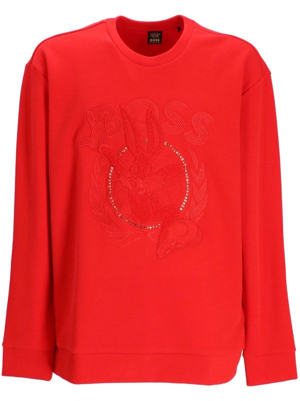 Hugo boss red on sale sweatshirt