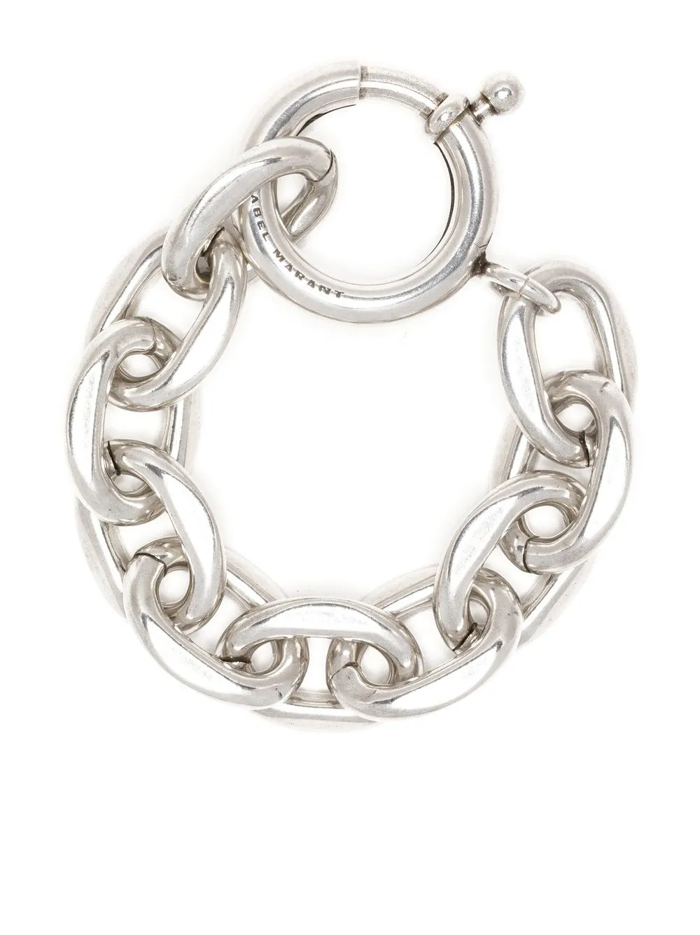 

Isabel Marant chain-link engraved-logo bracelet - Silver