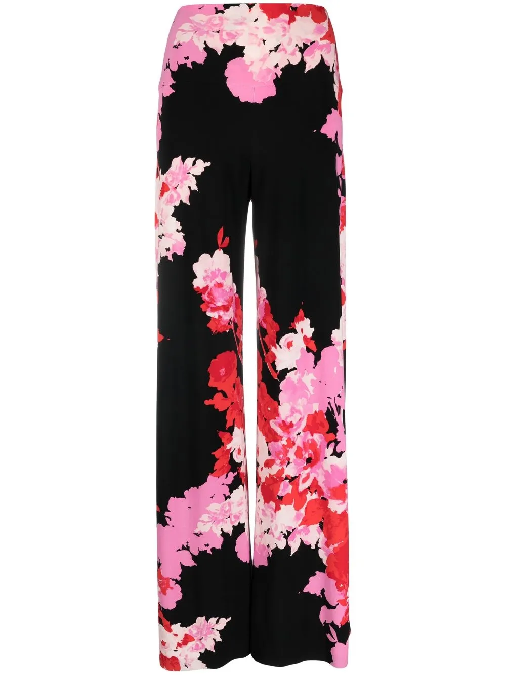 

Norma Kamali floral-print wide-leg trousers - Black