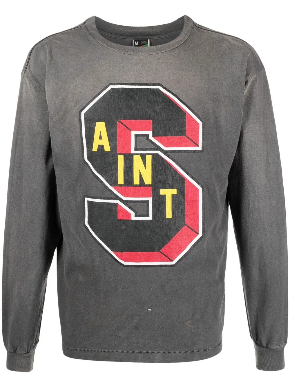 

SAINT MXXXXXX logo-print long-sleeved T-shirt - Grey