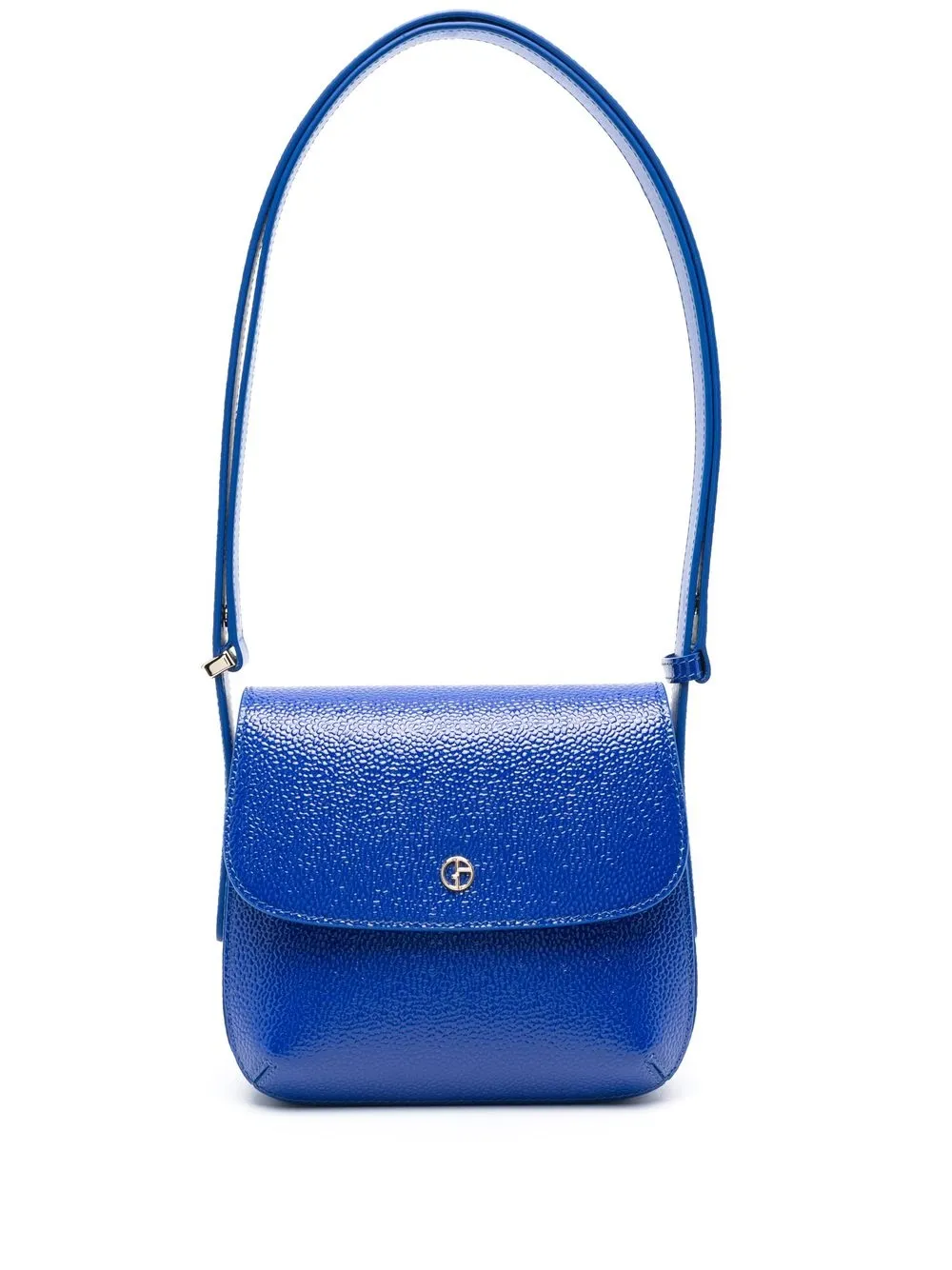 

Giorgio Armani grained-leather shoulder bag - Blue