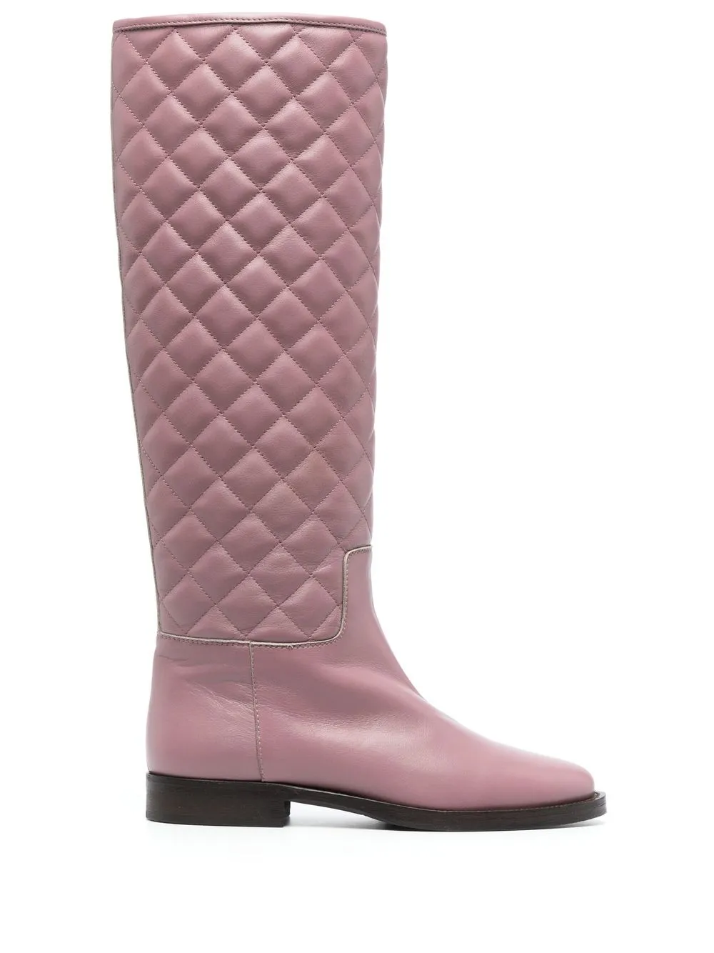 

Via Roma 15 25mm quilted leather boots - Pink