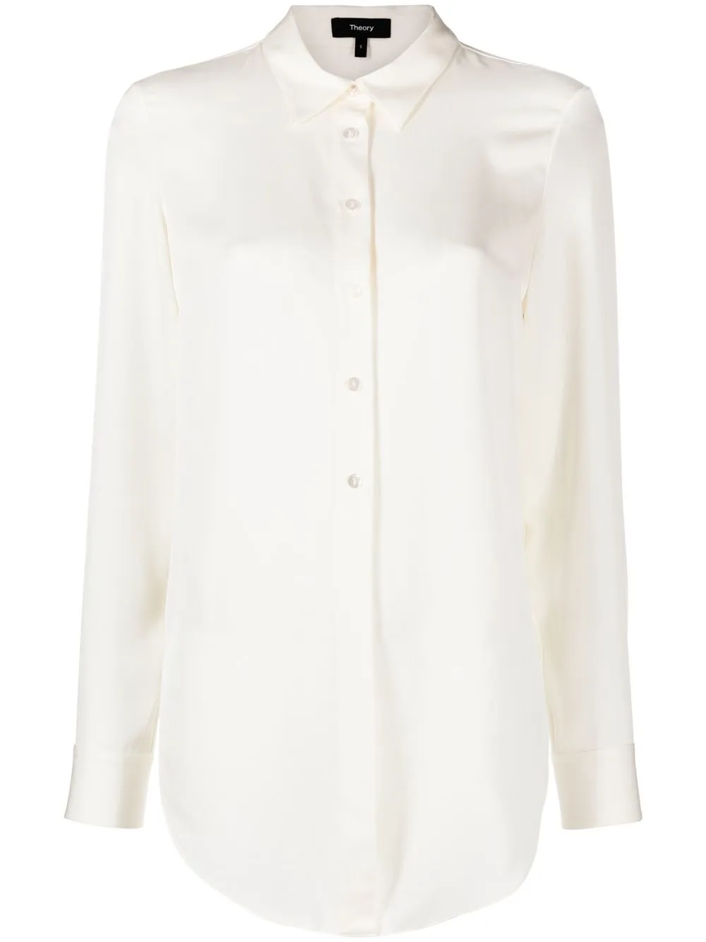 

Theory long-sleeve silk shirt - White