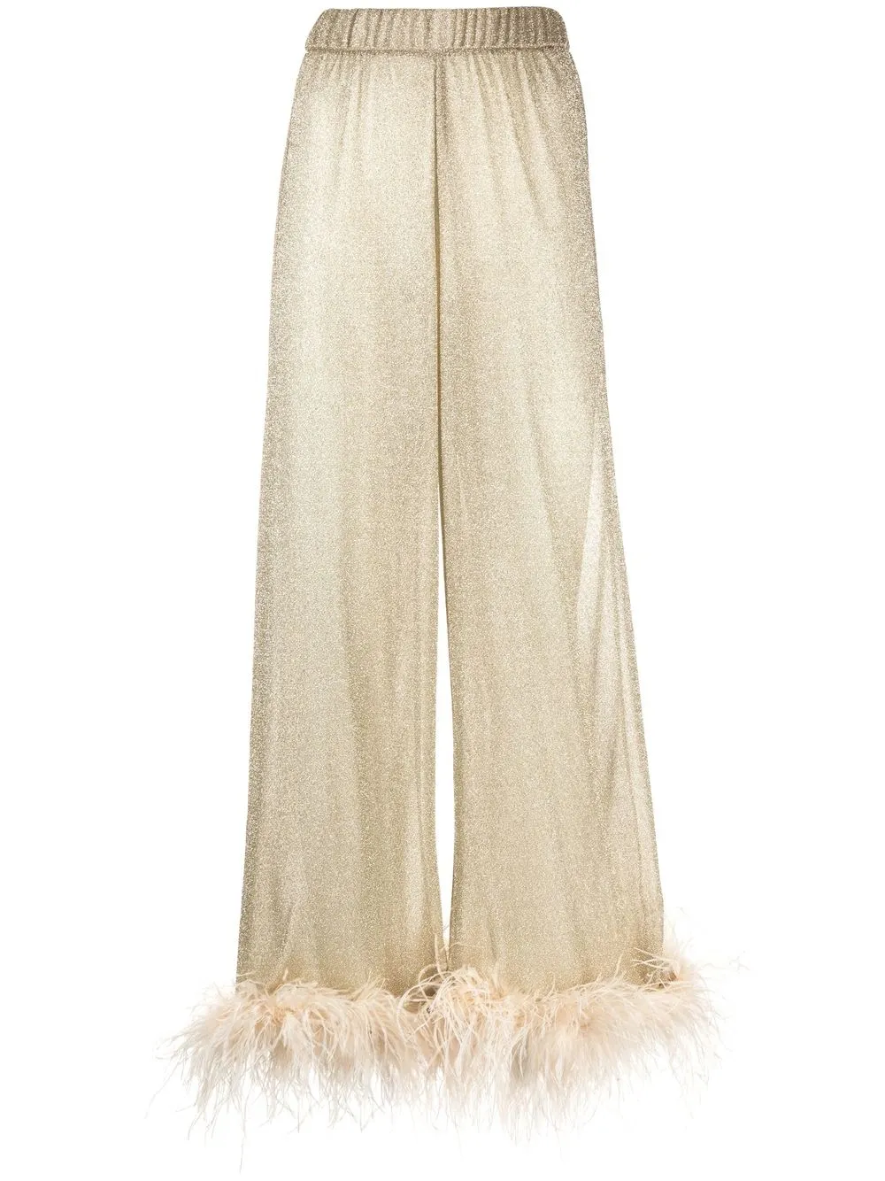 

Oséree Lumière Plumage wide-leg trousers - Neutrals