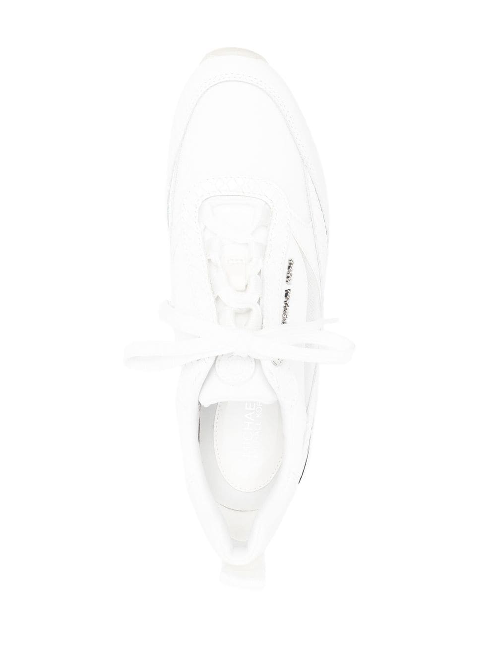 Shop Michael Michael Kors Allie Leather Sneakers In Weiss