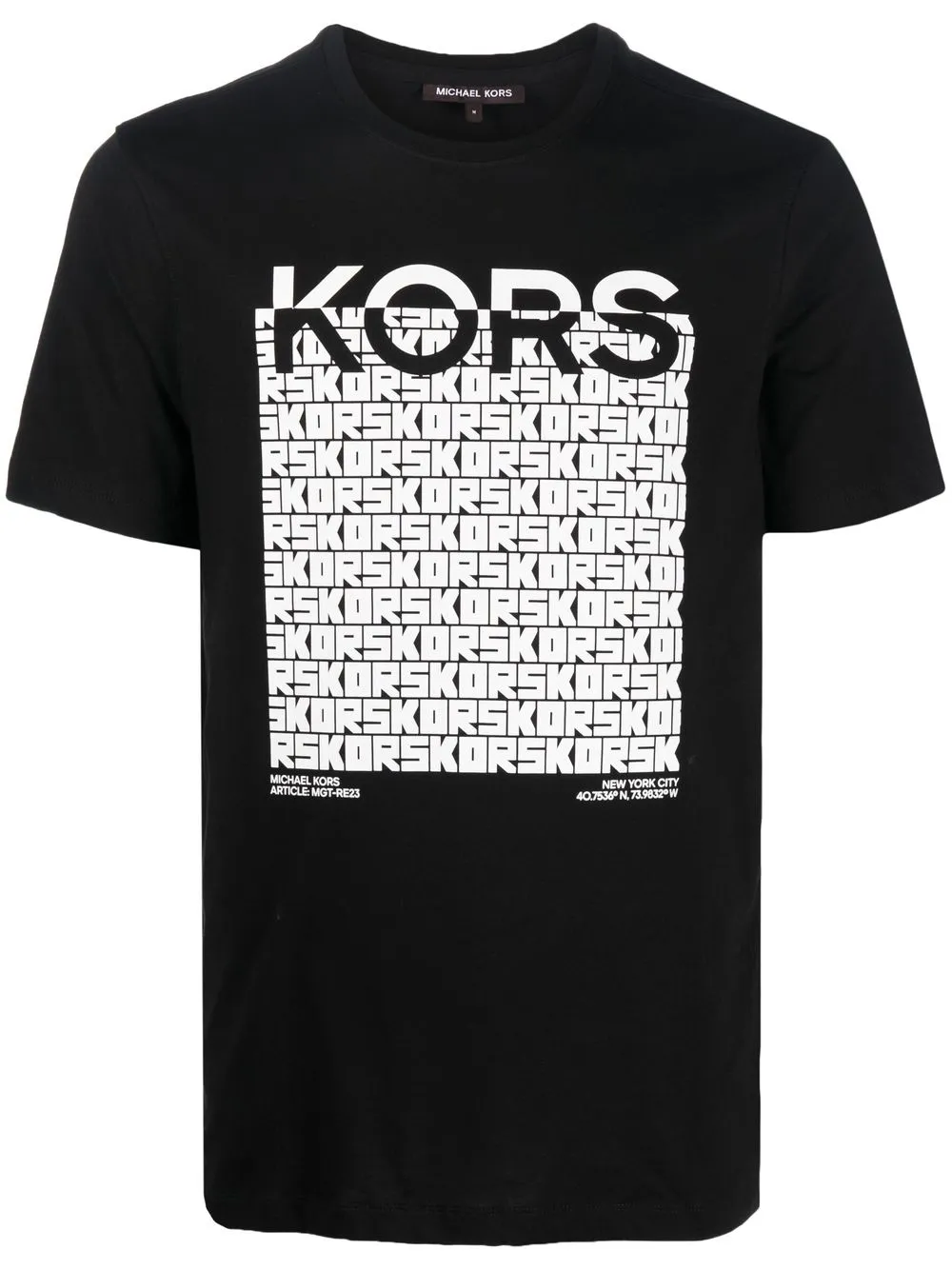 

Michael Kors playera con logo gráfico estampado - Negro