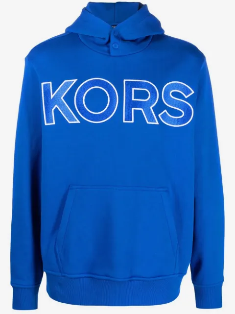Michael Kors logo-embossed cotton hoodie