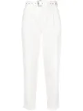 Michael Michael Kors pleat-detail belted jeans - White