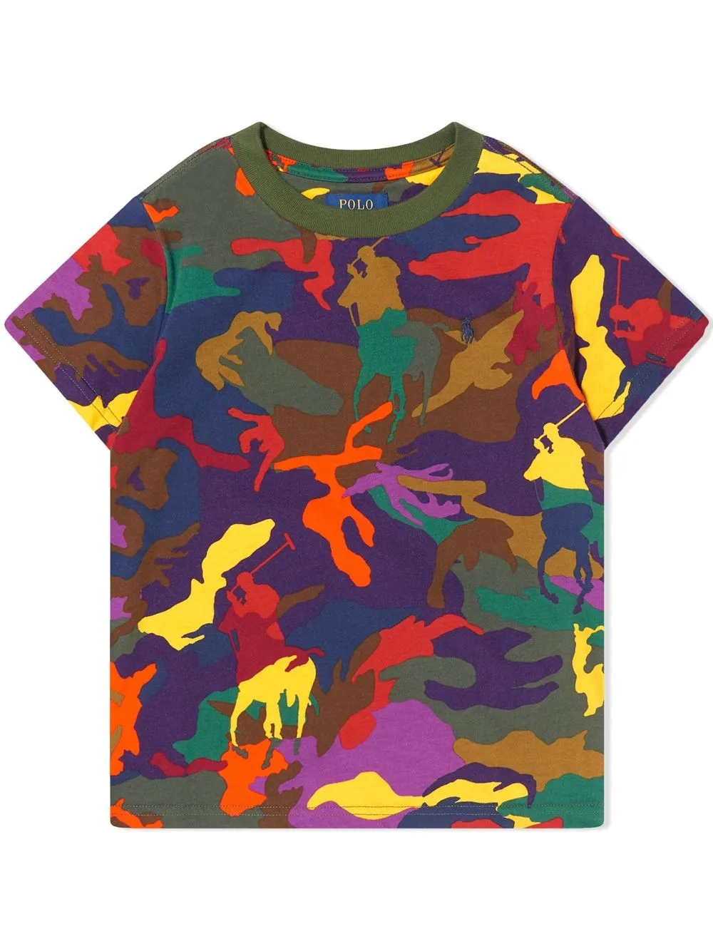 

Ralph Lauren Kids cotton graphic-print T-shirt - Blue