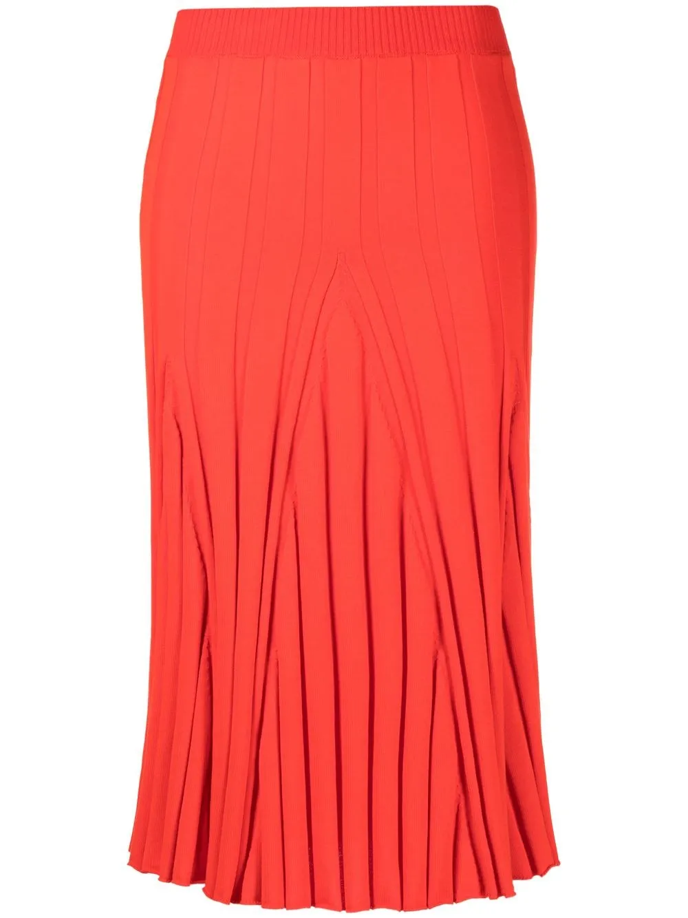 

Stella McCartney ribbed-knit midi skirt - Red