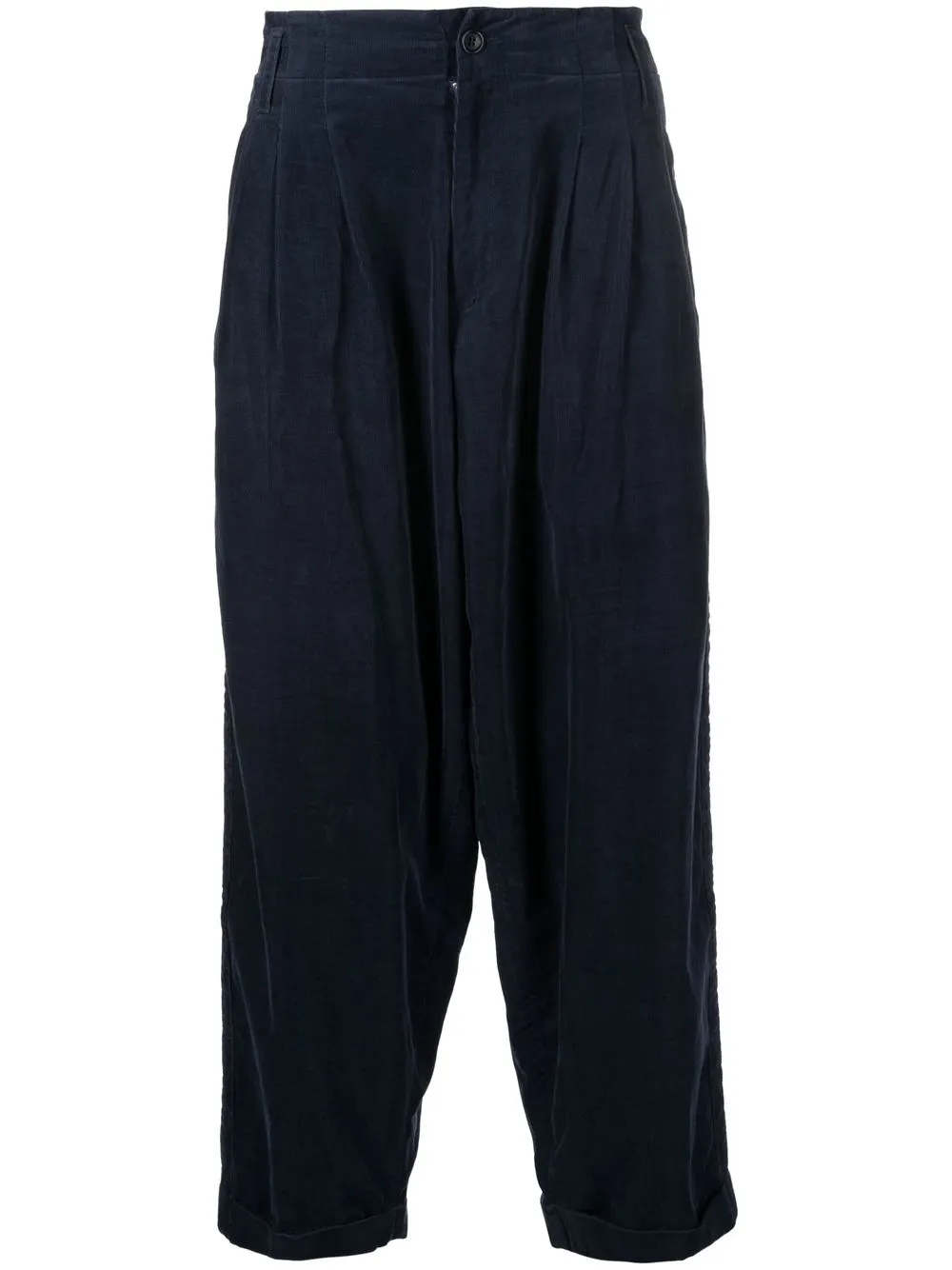 

YMC Creole corduroy cropped trousers - Blue