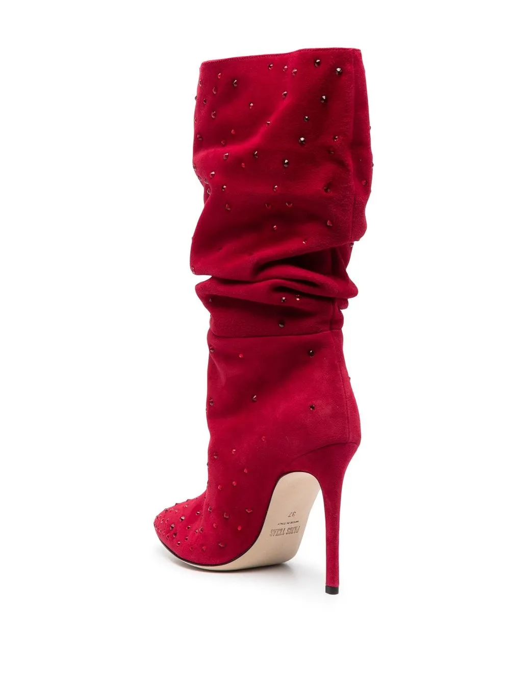 Paris Texas Holly Studded 110mm Boots In Red