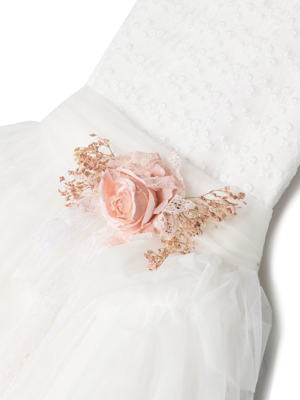 Shop Mimilù Corsage-detail Sleeveless Dress In White