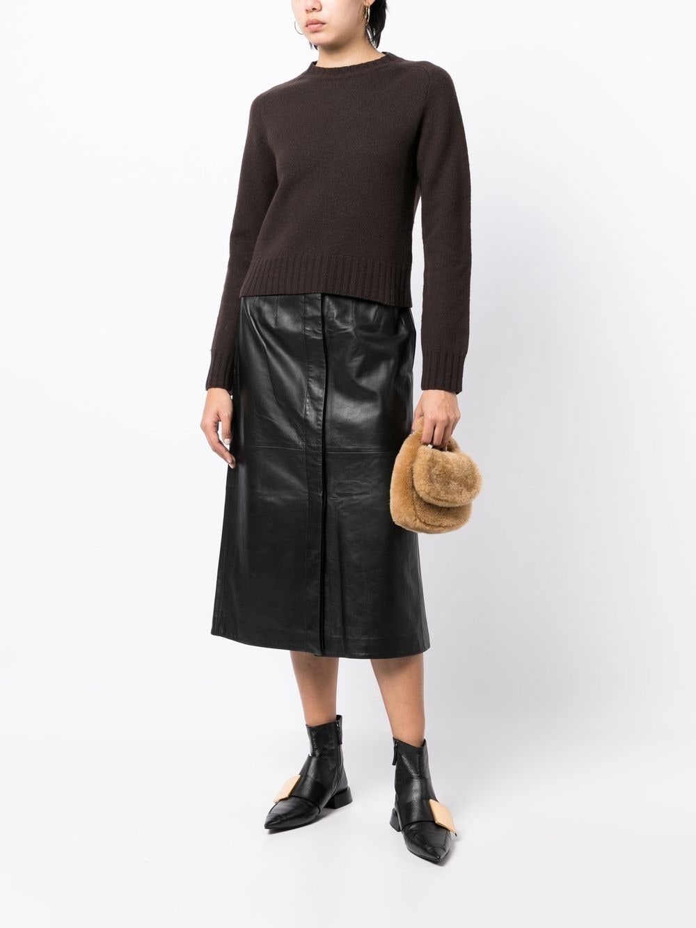 Jil Sander Trui met ronde hals - Bruin