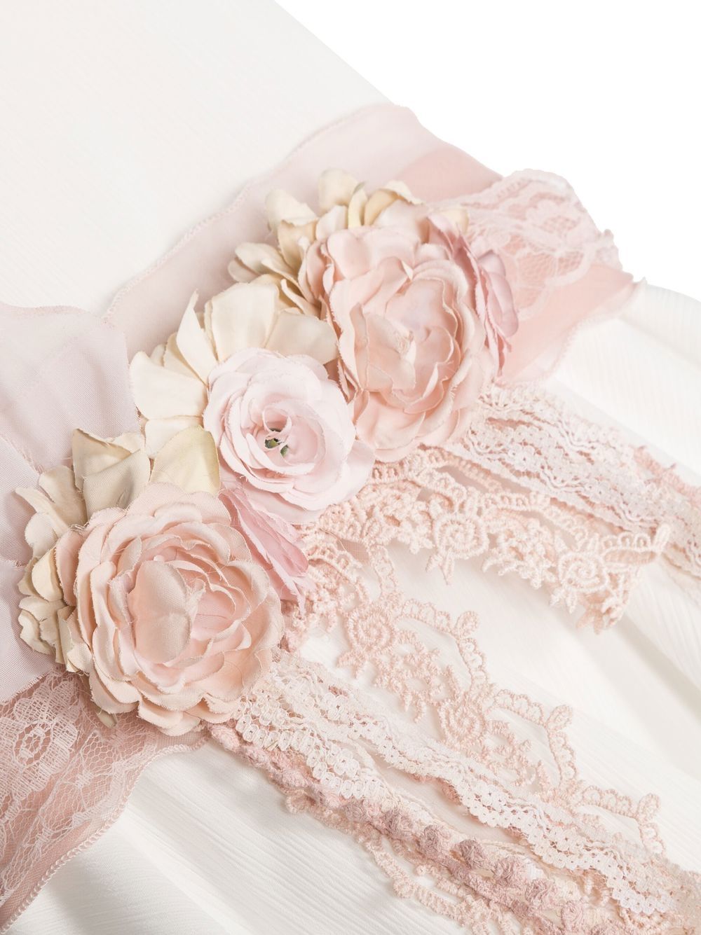 Shop Mimilù Floral-detail Sleeveless Dress In White