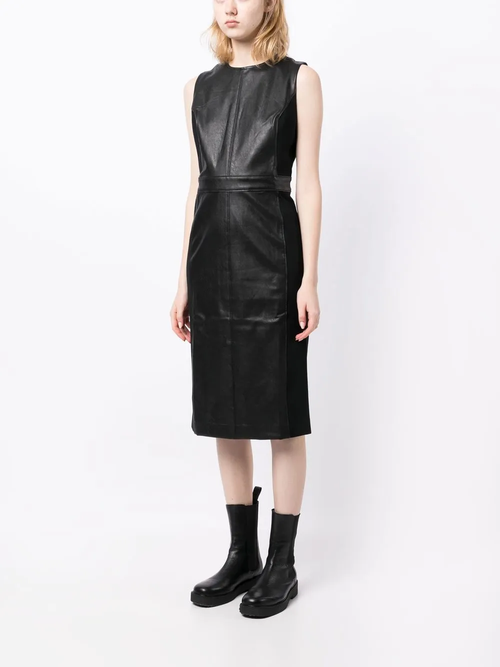Spanx Multi-panel Sleeveless Dress In Black