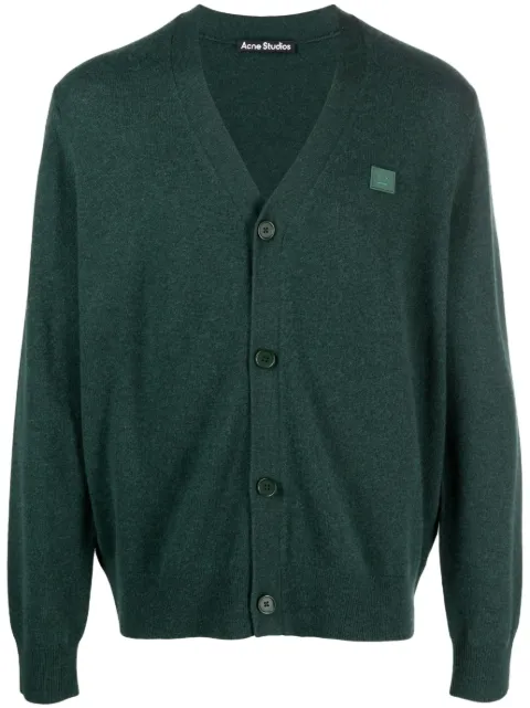 Acne Studios logo-patch V-neck cardigan