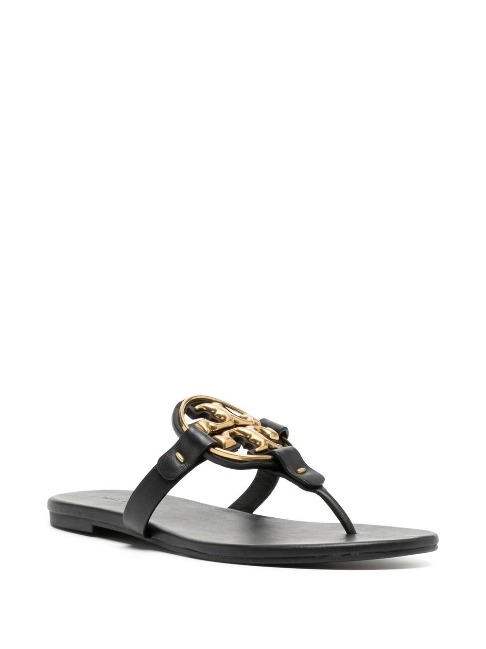 Tory Burch Miller sandalen met logoplakkaat - Zwart