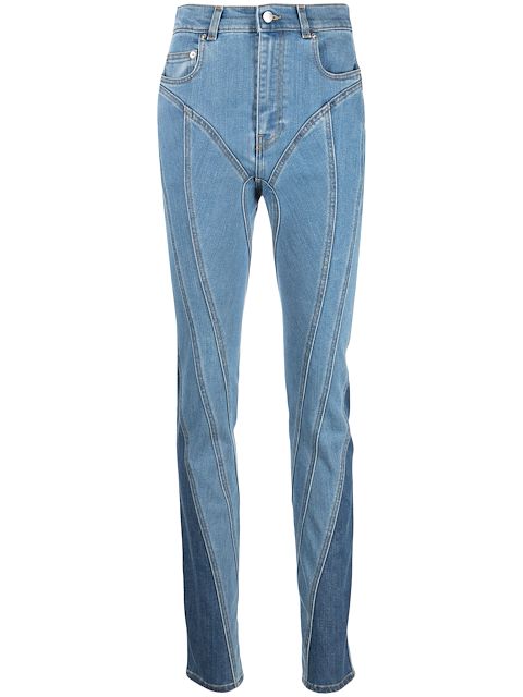 Mugler Jeans mit Einsätzen