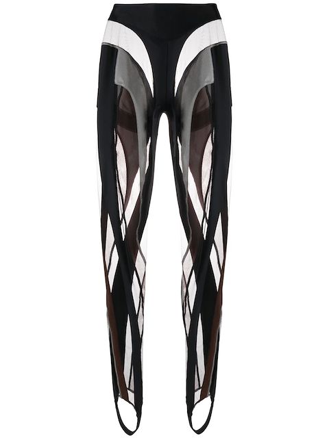 Mugler leggins Spiral con diseño de paneles 